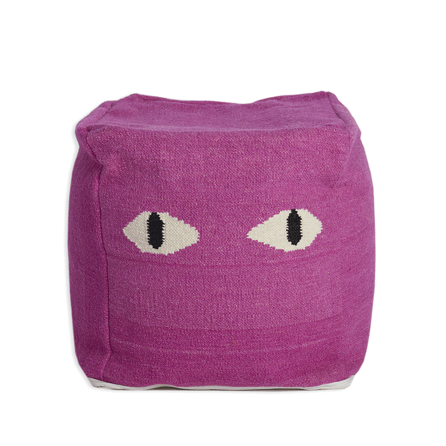Magenta Eye Pouf